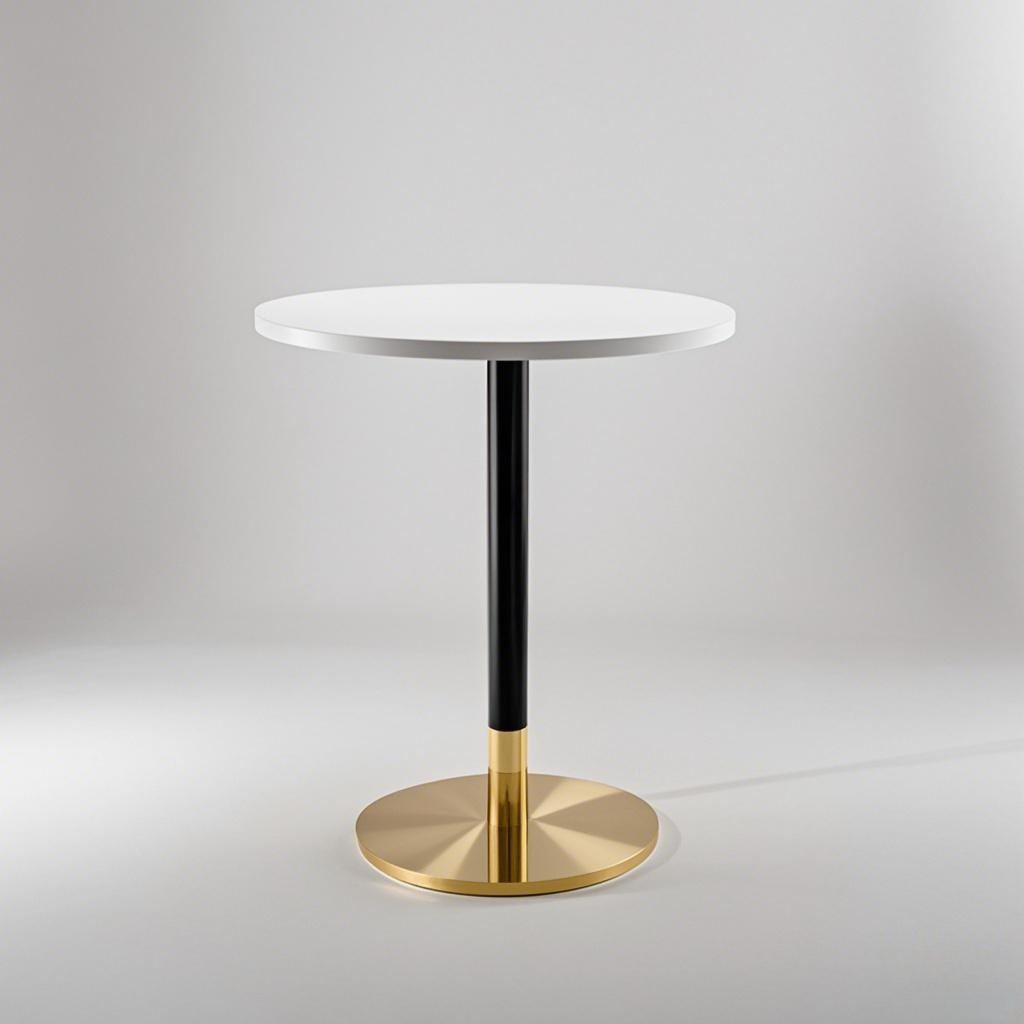  Stylish Design vintage cafe table stainless steel base gold and black