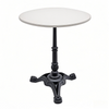 white cafe table bistro restaurant Ornate vintage retro style 3 Legs, Semi-gloss, Black Cast Iron Table Base from Joycin