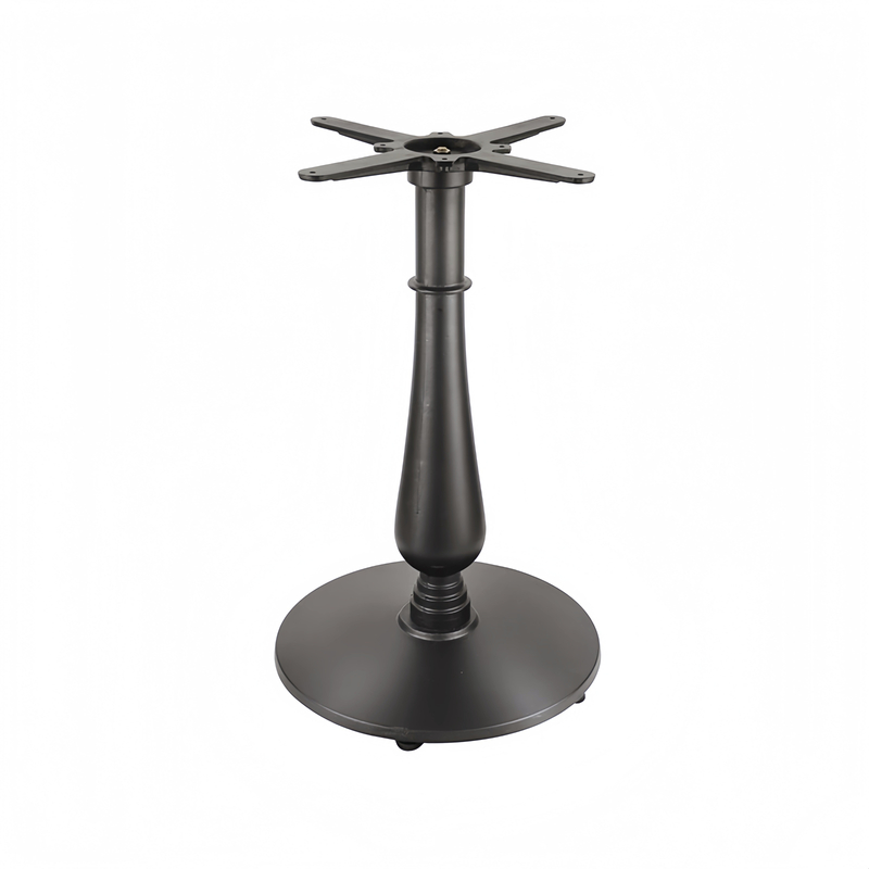 Antique, Vintage Style, Black Cast Iron Table Base with Vase Column, Round from Joycin China hospitality table manufacturer