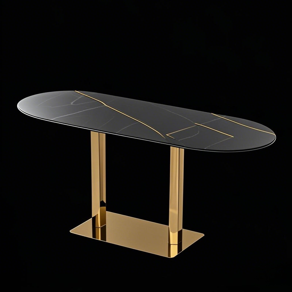 luxury long white dining reception table top gold golden stainless steel base china manufacturer