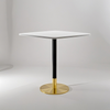 gold and black stainless steel table base vintage brass cafe table square