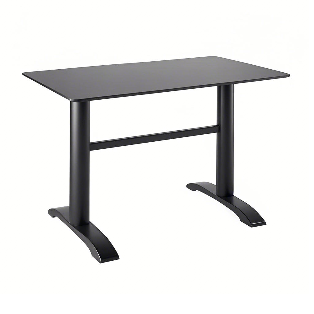 dining table bistro table double legs table frame double support cast iron table base black 