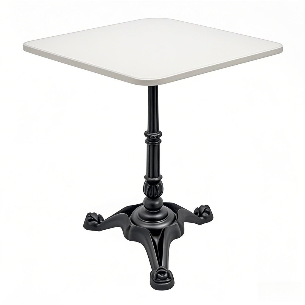 white coffee table bistro Ornate vintage retro style 3 Legs, Semi-gloss, Black Cast Iron Table Base from Joycin China