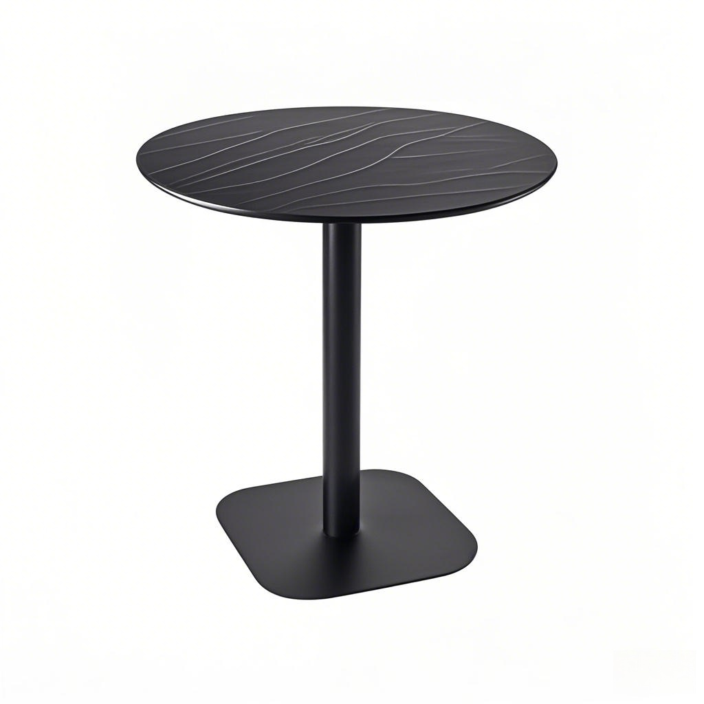 black dining table round table restaurant black table base from Joycin China