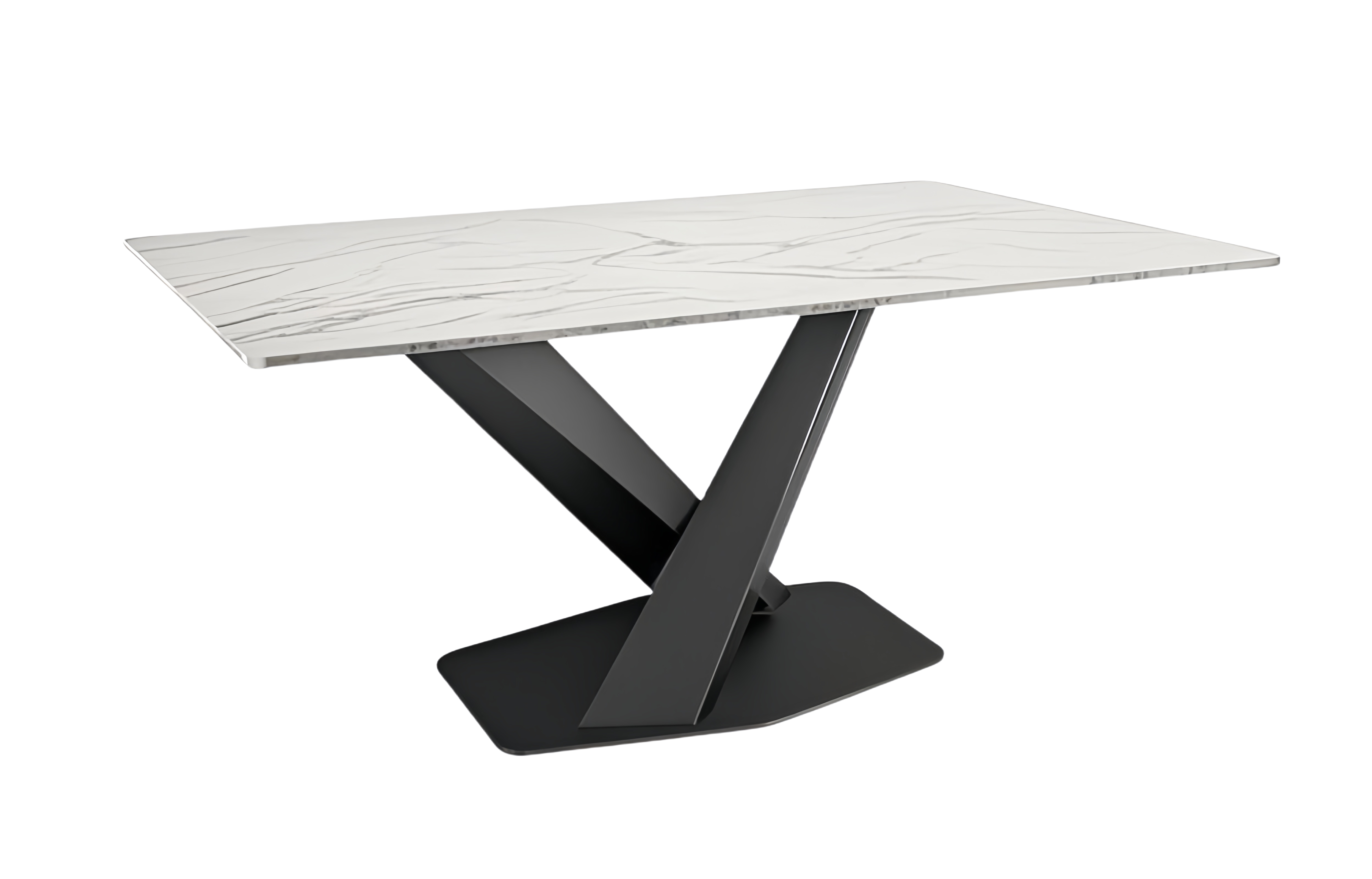 dining table working desk Modern X-design, Contemporary Stylish Dining Table Leg, Metal Frame, Carbon Steel Table Base, Rectangle