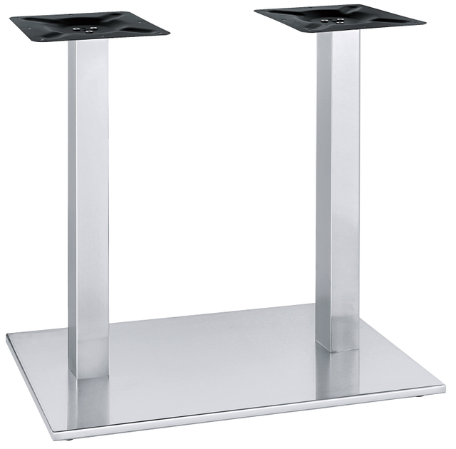 dining table Stainless Steel Table Base silver Counter Height dual column