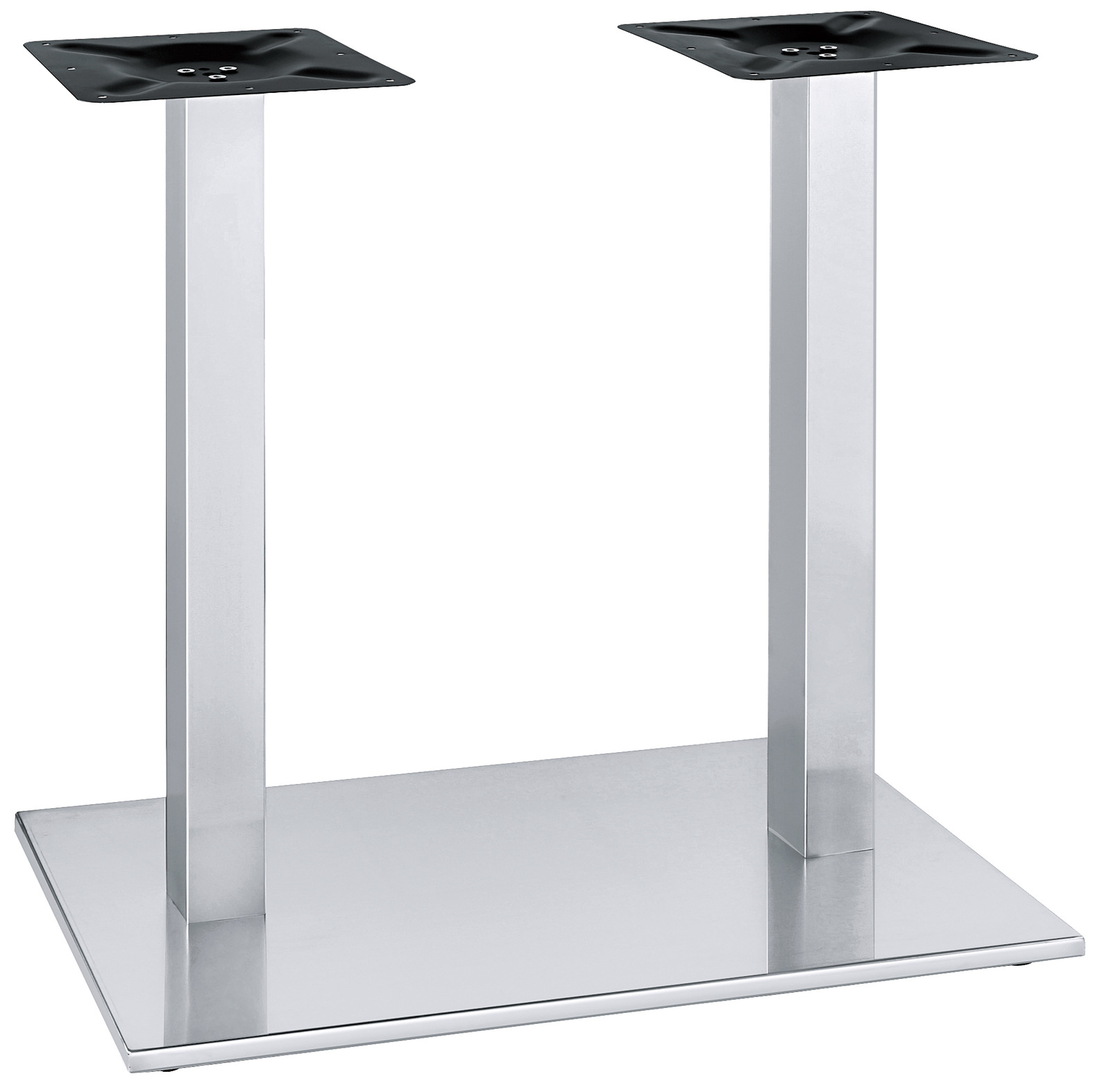 dining table Stainless Steel Table Base silver Counter Height dual column