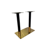 double leg gold black stainless steel table base luxury design China manufacturer