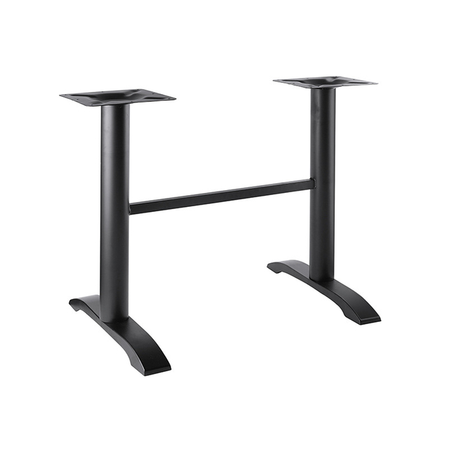 double legs double table frame double support cast iron table base black from Joycin China hospitality table manufacturer