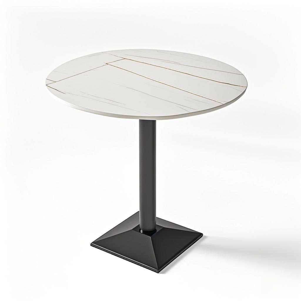 white round coffee table black square cast iron table base from Joycin China hospitality table manufacturer