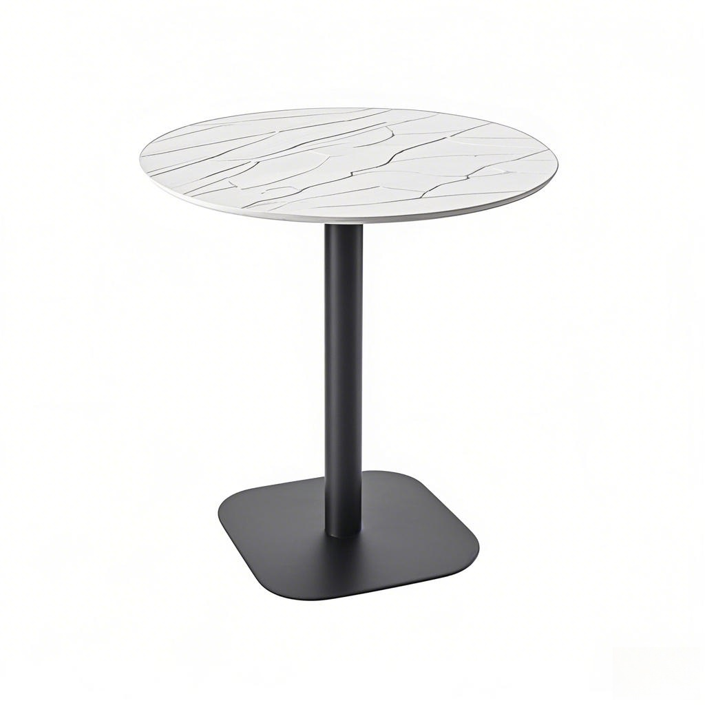white round table cafe table restaurant table black table base from Joycin China