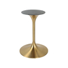 gold golden vintage brass Trumpet stainless table base from Joycin China hospitality table manufacturer