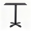 black dining table bistro table square Antique, 4 Legs, Vintage Style, Black Cast Iron Table Base