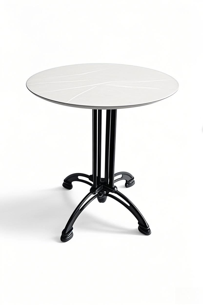 white round cafe table coffee table Ornate, 4 Legs, Vintage Style, French Flair Black Cast Iron Table Base from Joycin China 
