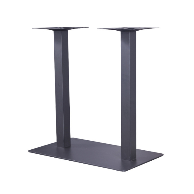 long table Black Double Leg Stainless Steel Table Base Rectangle