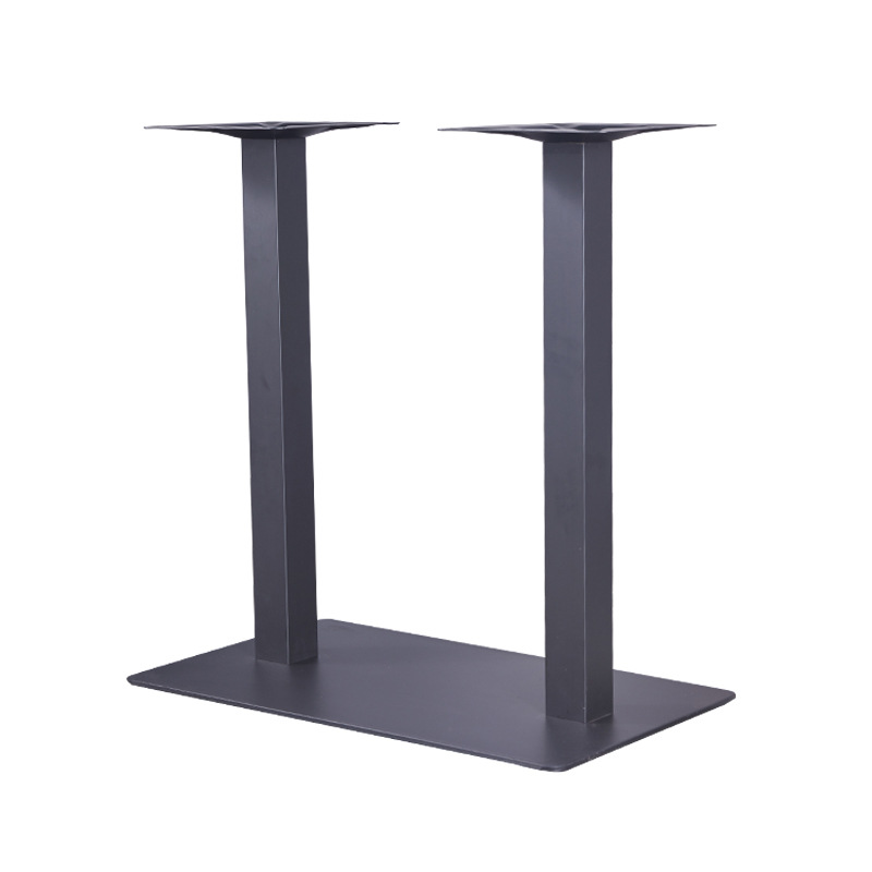 long table Black Double Leg Stainless Steel Table Base Rectangle