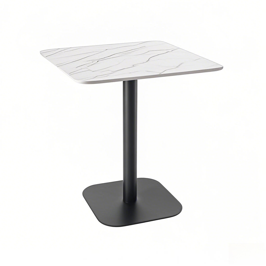 white dining table square restaurant table black table base from Joycin China