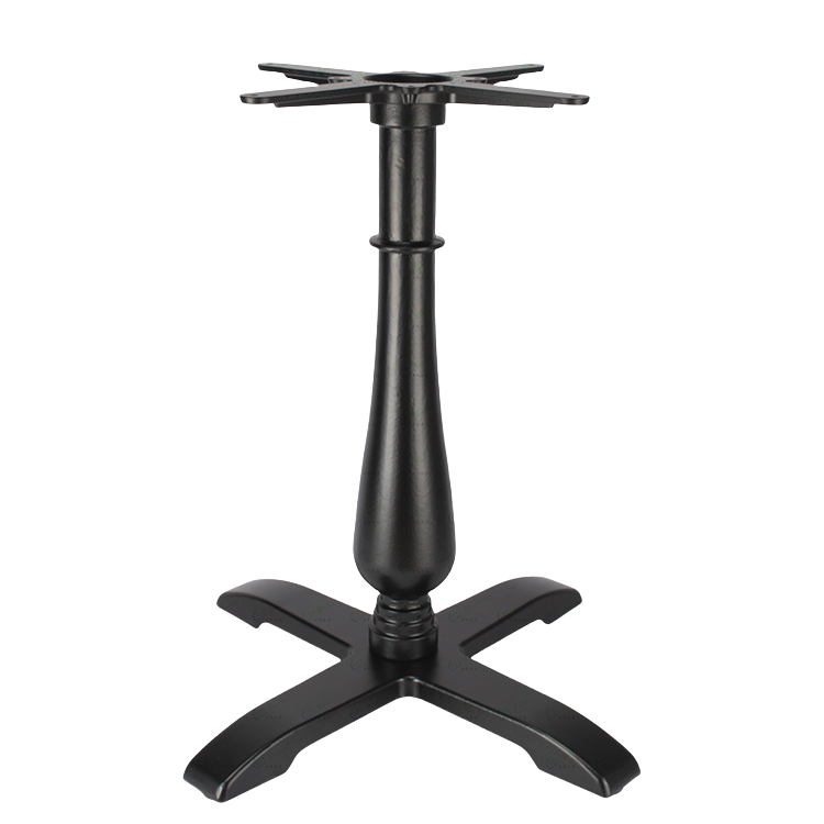 Antique, 4 Legs, Vintage Style, Black Cast Iron Table Base with Vase Column from Joycin China hospitality table manufacturer