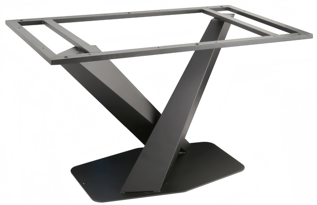 Modern X-design, Contemporary Stylish Dining Table Leg, Metal Frame, Carbon Steel Table Base, Rectangle