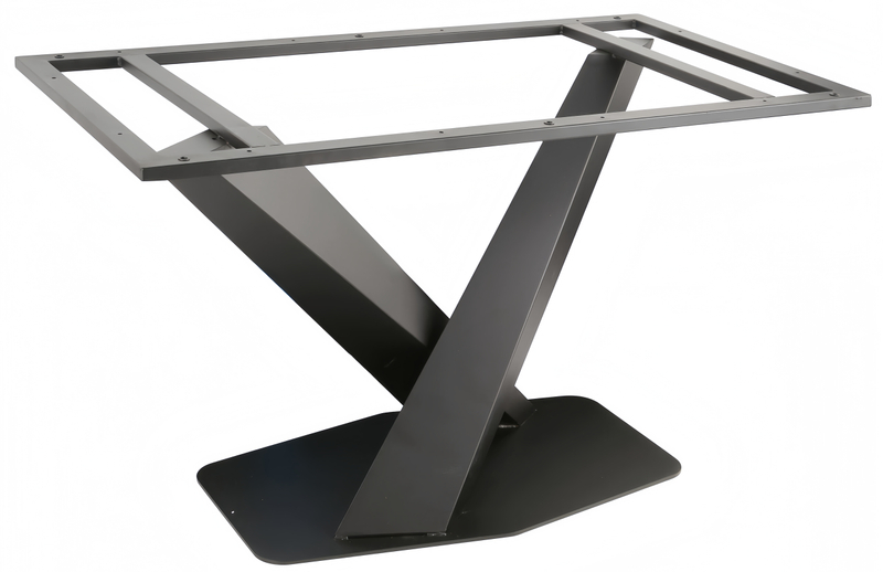 Modern X-design, Contemporary Stylish Dining Table Leg, Metal Frame, Carbon Steel Table Base, Rectangle