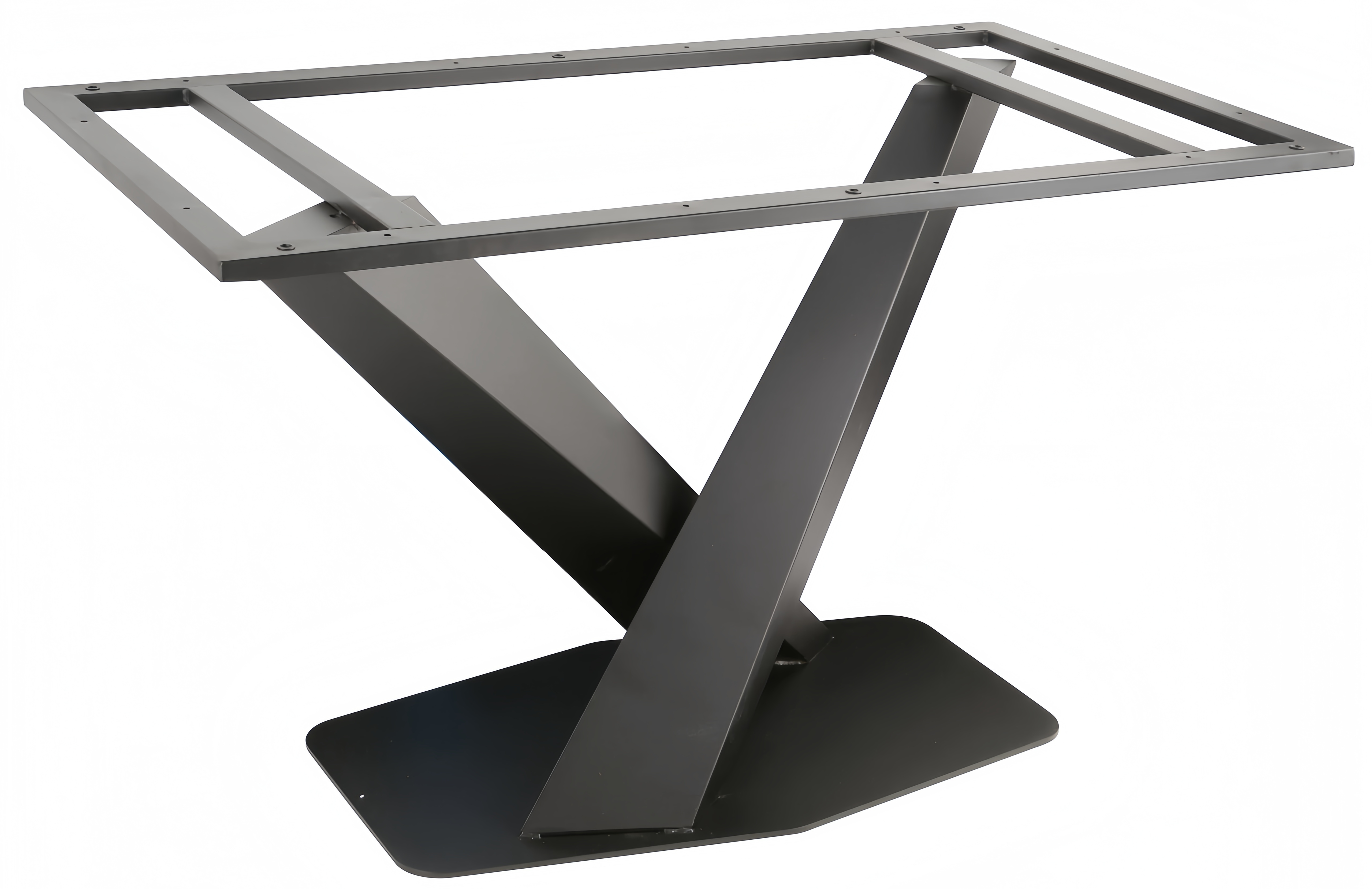 Modern X-design, Contemporary Stylish Dining Table Leg, Metal Frame, Carbon Steel Table Base, Rectangle