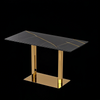 luxury long black table top gold golden stainless steel base china manufacturer