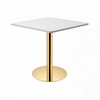 stainless steel table base square golden luxury hospitality table China manufacturer