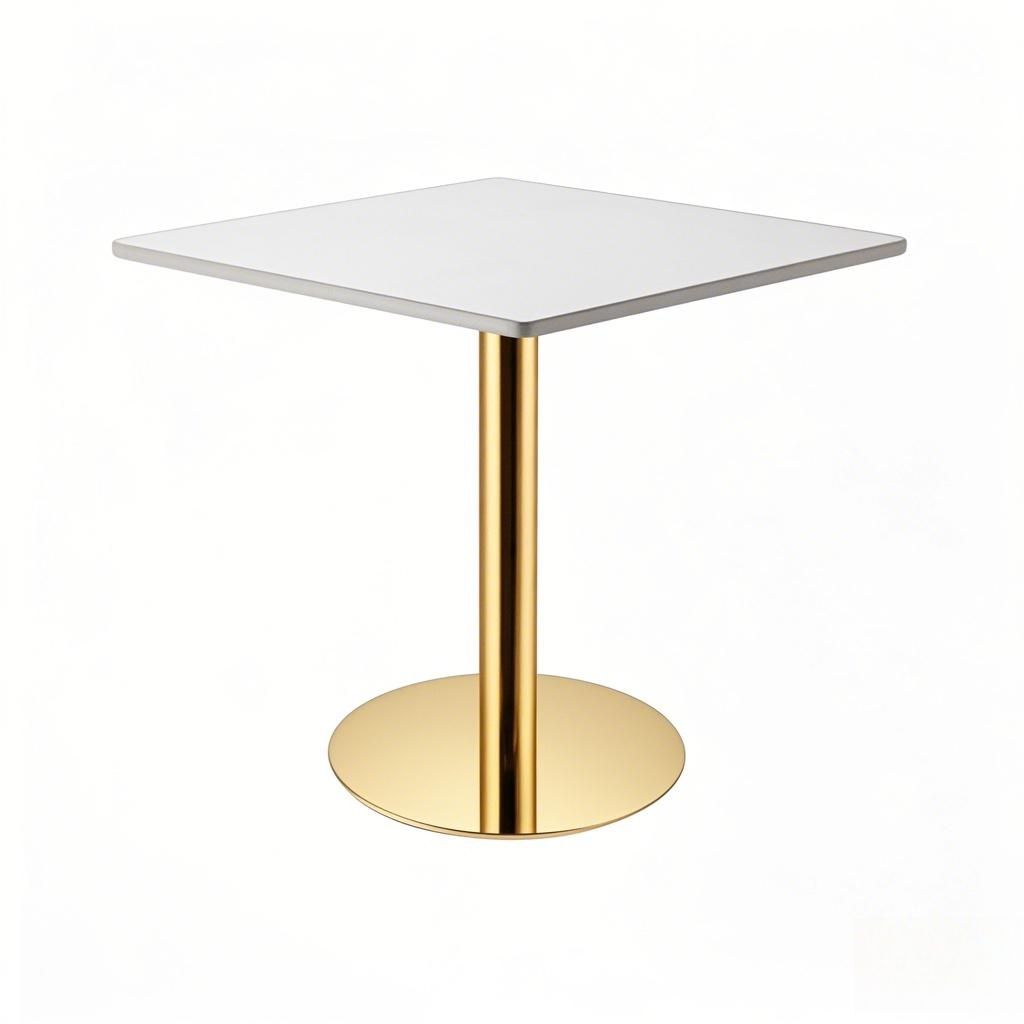 stainless steel table base square golden luxury hospitality table China manufacturer
