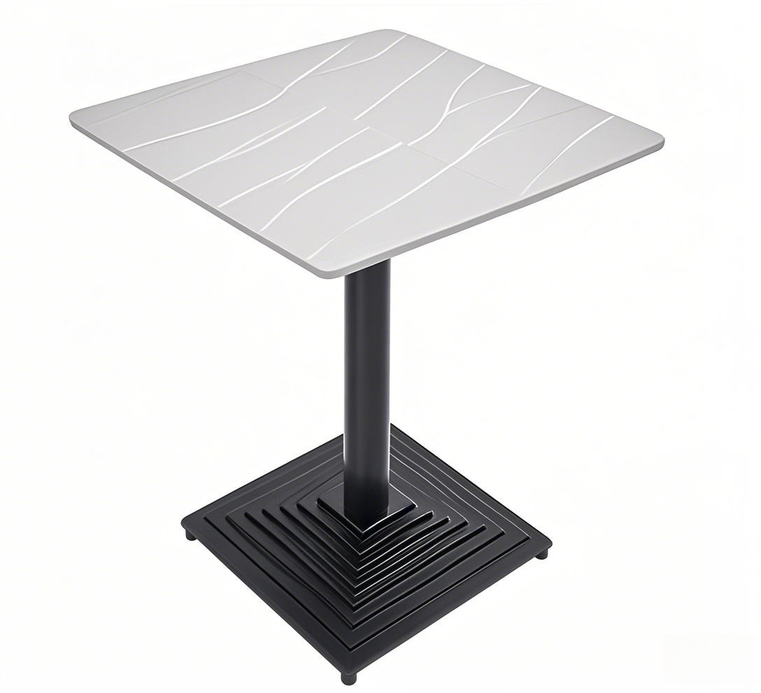 restaurant table cafe table white square cast iron table base square base from Joycin China hospitality table manufacturer