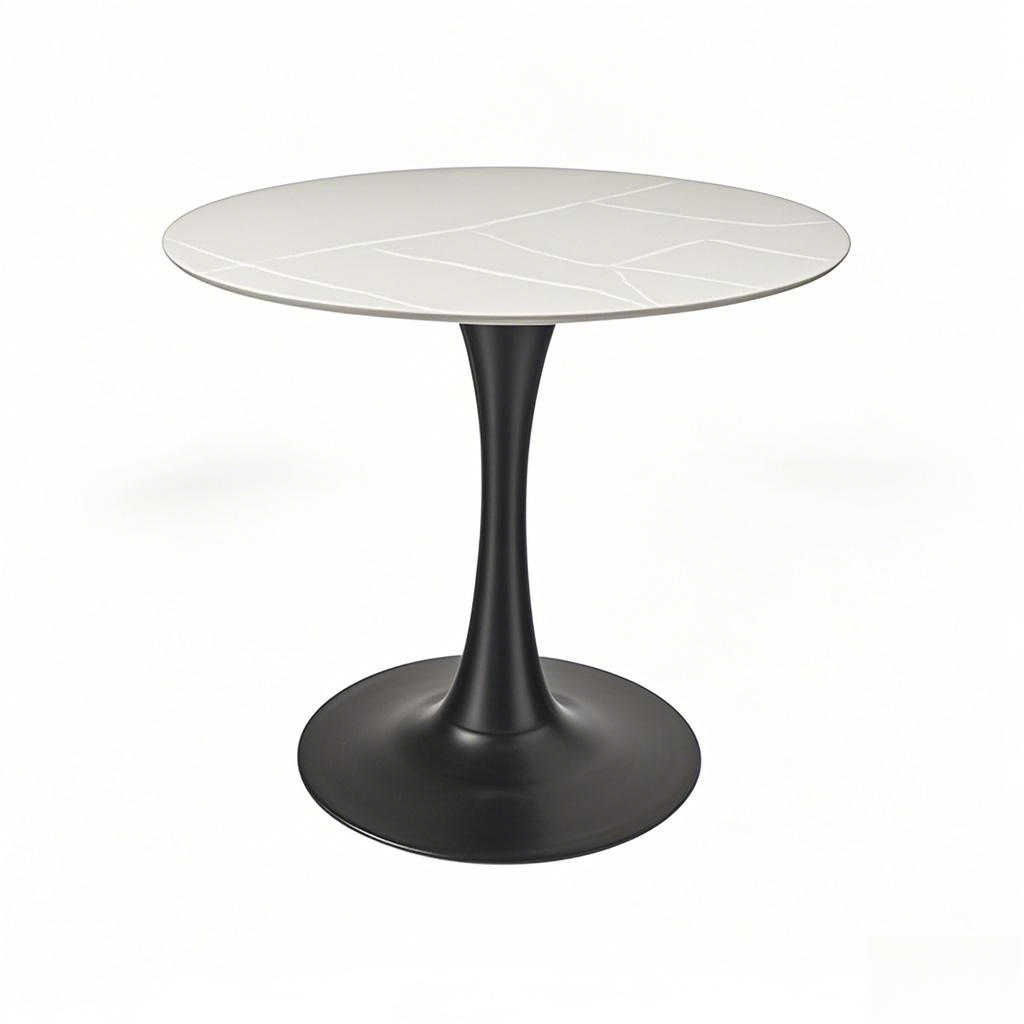 white round cafe table trumpet Cast Iron table base from Joycin China hospitality table manufacturer