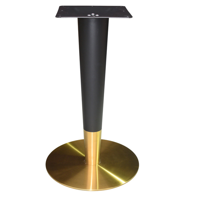 Gold/Black Stainless Steel Table Base Round Style dining table cafe table