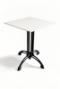 white square restaurant table bistro table Ornate, 4 Legs,Vintage Style, French Flair, Black Cast Iron Table Base from Joycin