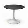 black round restaurant table white Trumpet stainless steel table base from Joycin China
