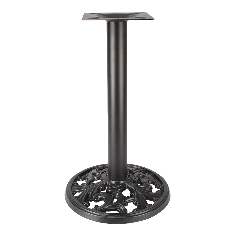JC-B042, Patterned Black Cast Iron Table Base Round from Joycin China hospitality table manufacturer