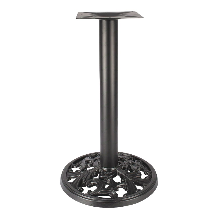 JC-B042, Patterned Black Cast Iron Table Base Round from Joycin China hospitality table manufacturer