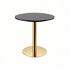 stainless steel table base round golden luxury hospitality table China manufacturer
