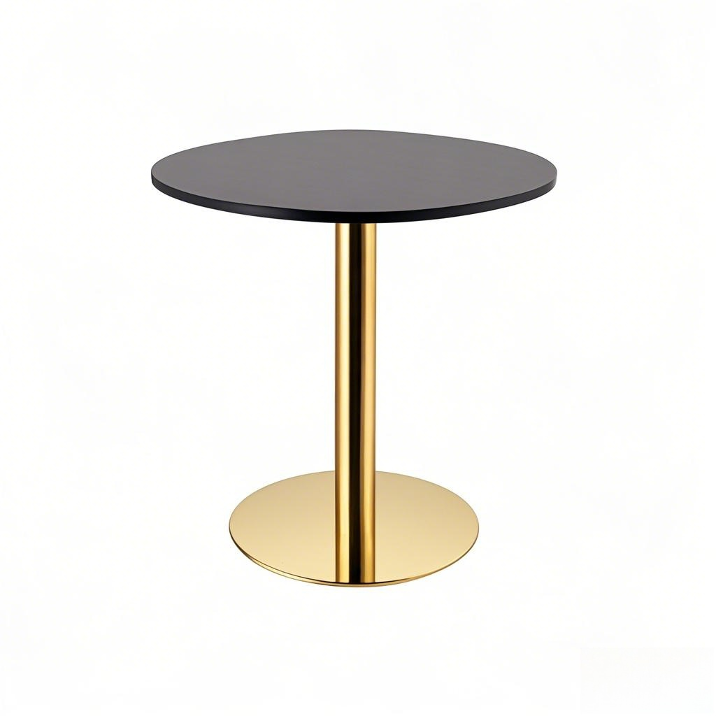 stainless steel table base round golden luxury hospitality table China manufacturer