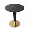 dining table cafe table Gold/Black Stainless Steel Table Base Round stylish black marble