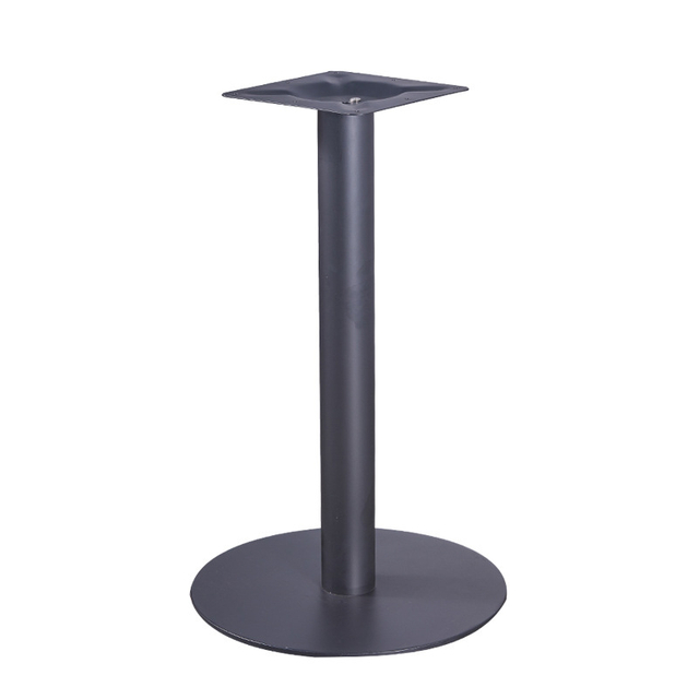 black cafe table stainless steel table base powder coat