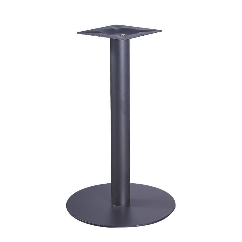 black cafe table stainless steel table base powder coat