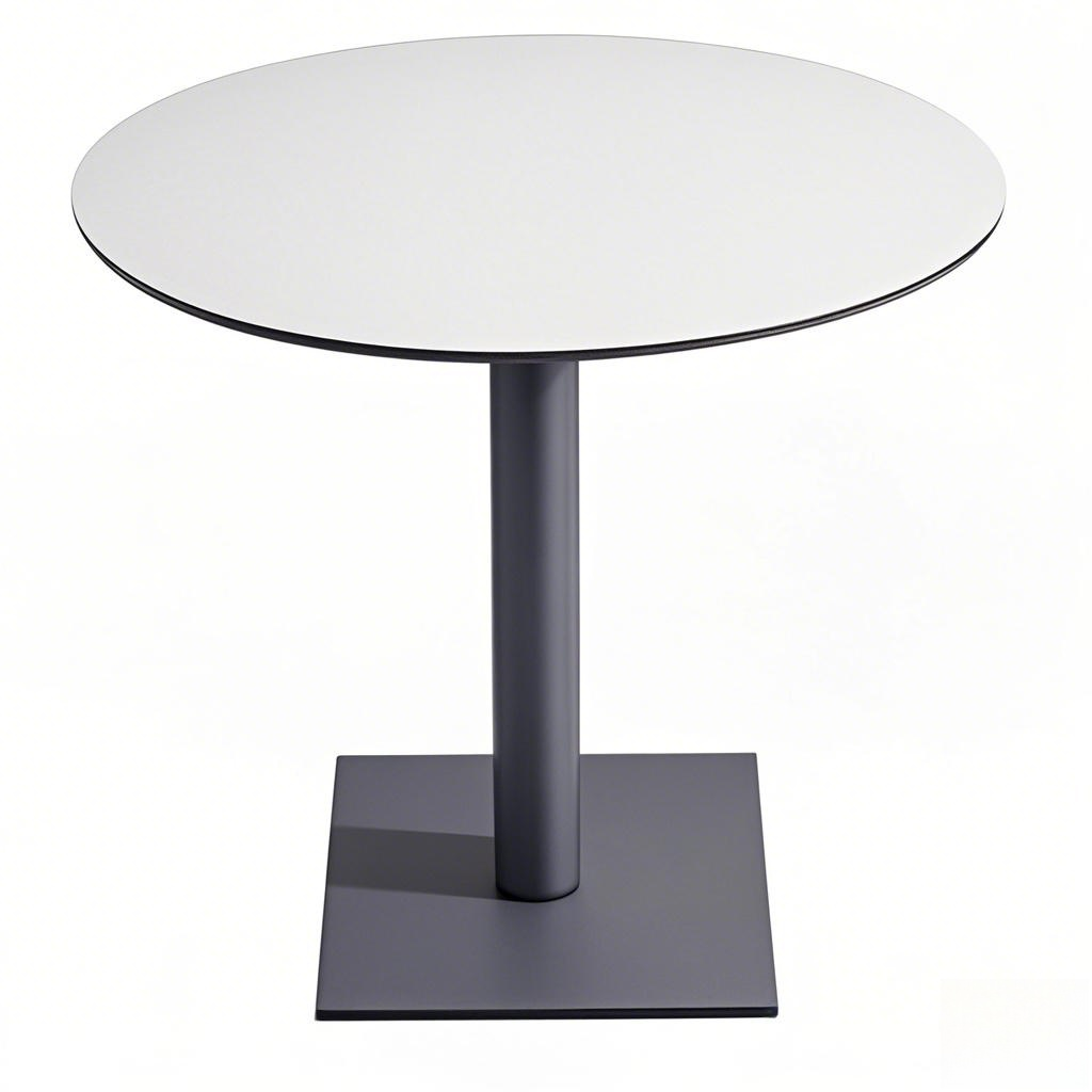 cafe table dining table simple round table Black Stainless Steel Table Base square 