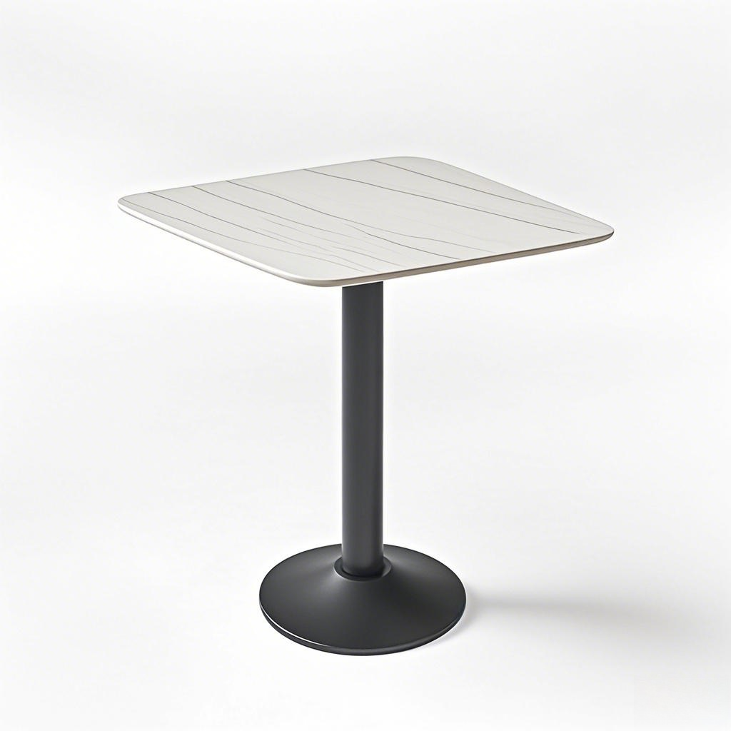 white square cafe table bistro table cast iron table base round from Joycin China hospitality table manufacturer