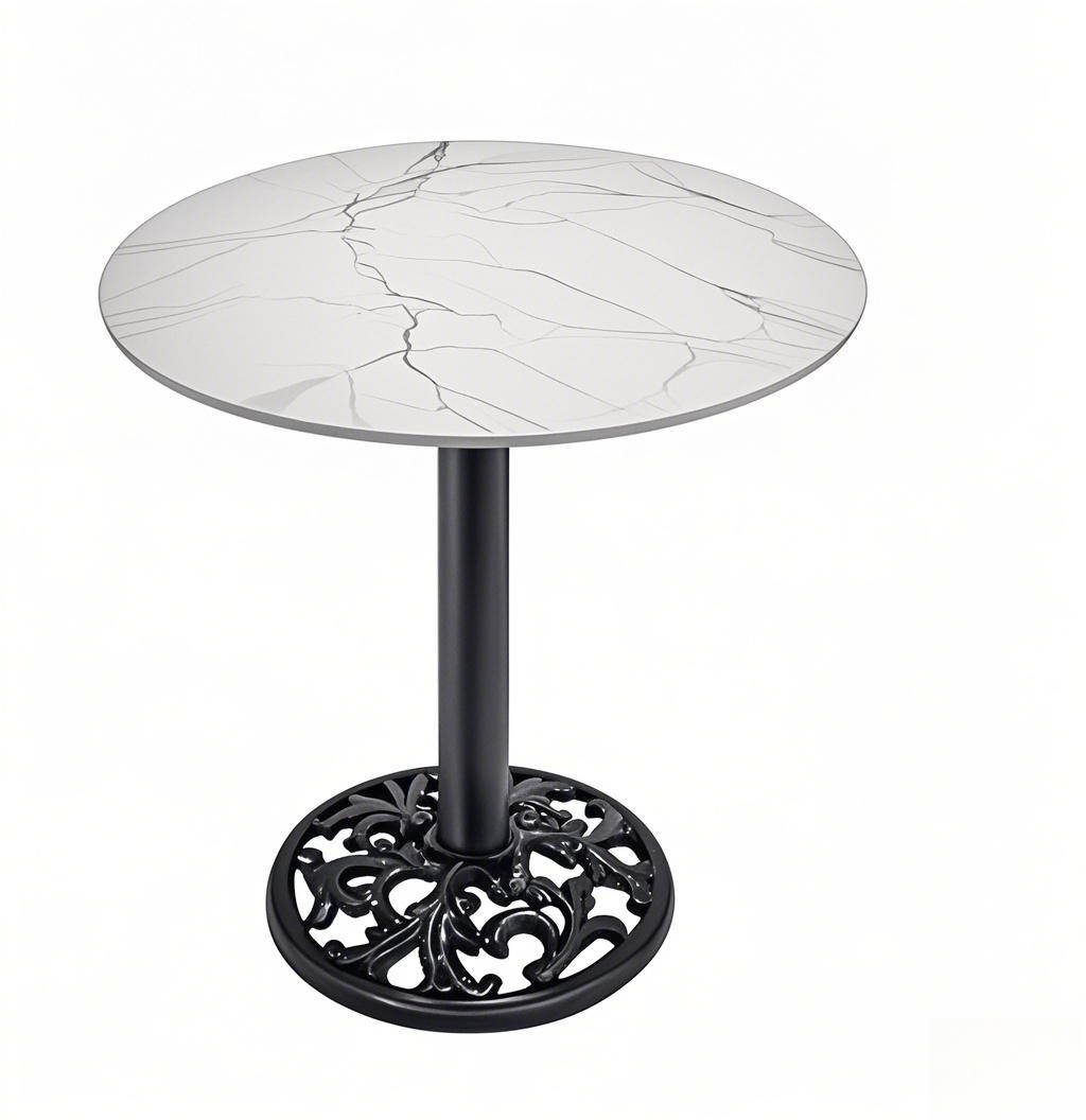 coffee table dining table Patterned Black Cast Iron Table Base Round from Joycin China hospitality table manufacturer