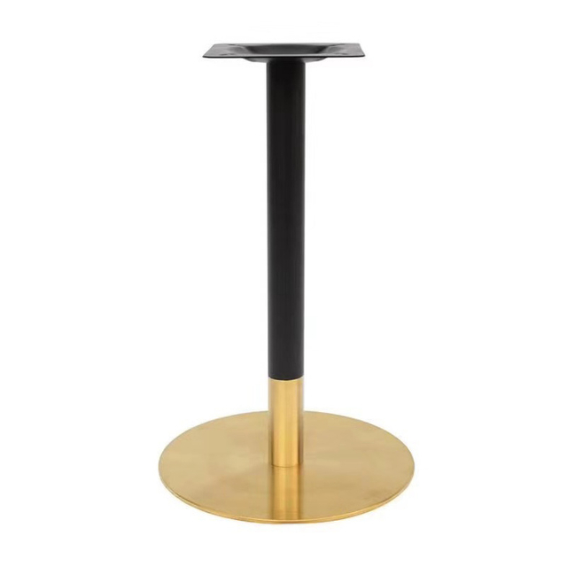 gold black stainless steel table base Stylish Design vintage cafe table base round