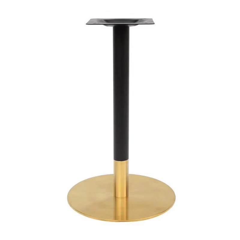 gold black stainless steel table base Stylish Design vintage cafe table base round