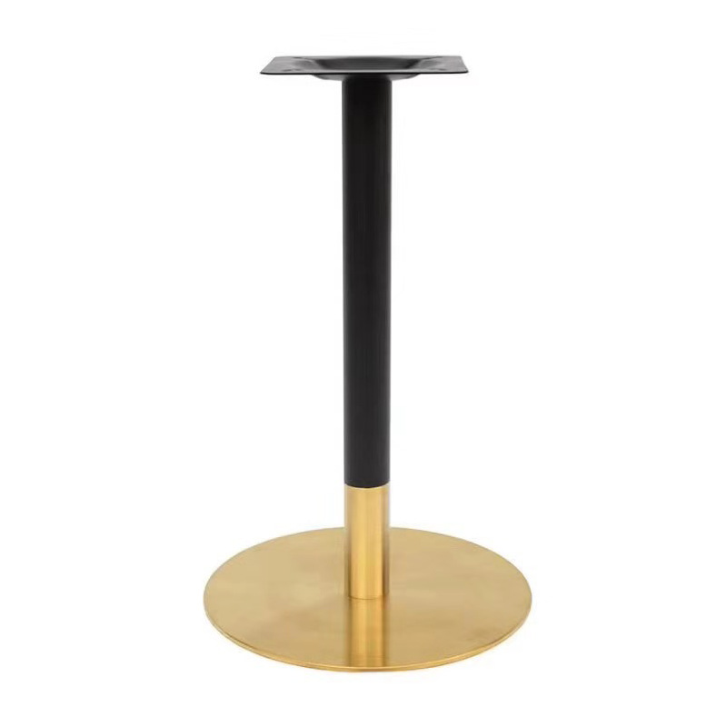 gold black stainless steel table base Stylish Design vintage cafe table base round