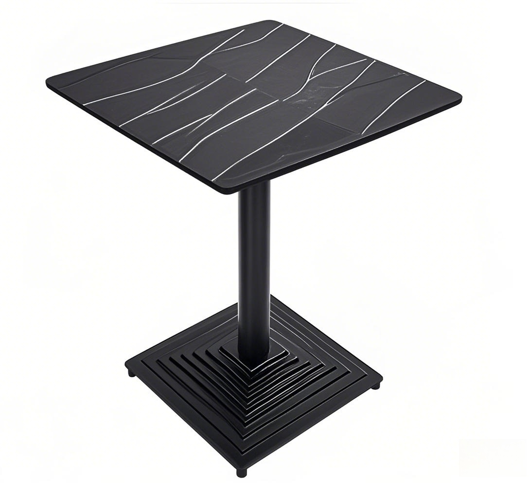 restaurant table cafe table black square cast iron table base square from Joycin China hospitality table manufacturer