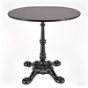 old money Ornate, 4 legs vintage retro style cafe table black round top Black Cast Iron Table Base