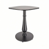black square coffee table dining table Antique, Vintage Style, Black Cast Iron Table Base with Vase Column, Round