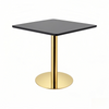 stainless steel table base square golden luxury hospitality table China manufacturer